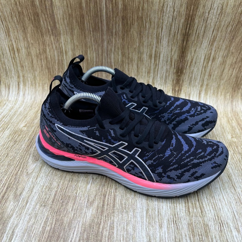 Asics Gel-Cumulus 23 MK Women's Size 8 Black Grey Pink Running Shoes 1012A886